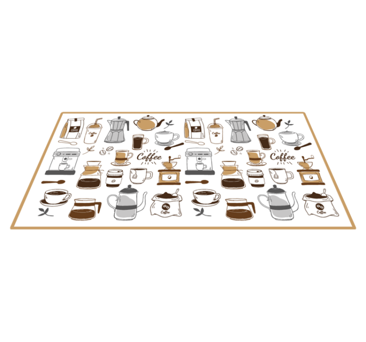 Coffee Lover kitchen vinyl rug - TenStickers