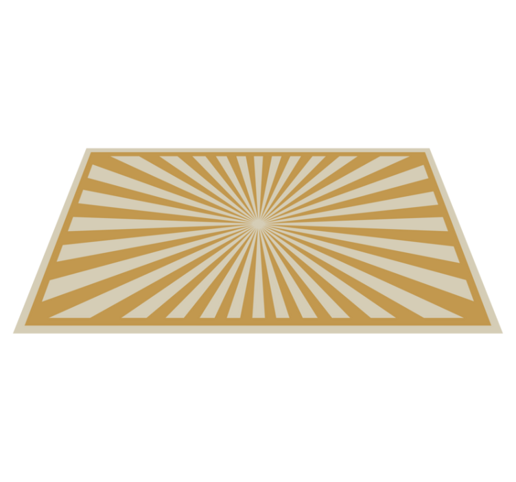 Radiant Burst Pattern geometric vinyl rug - TenStickers