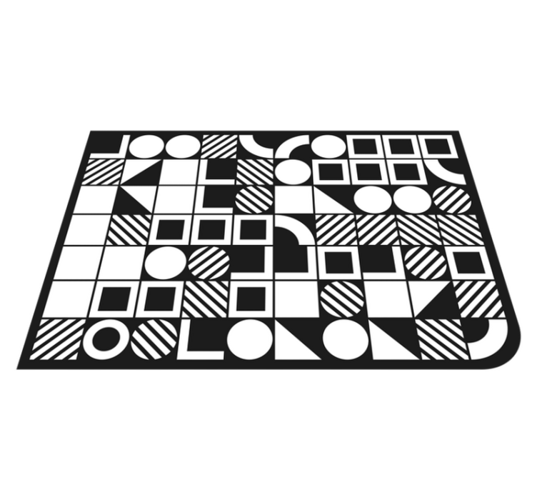 Abstract design modern rug - TenStickers