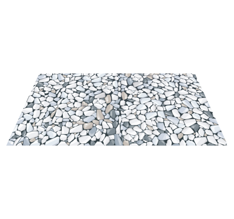 Pebble stone arrangement kitchen vinyl rug - TenStickers