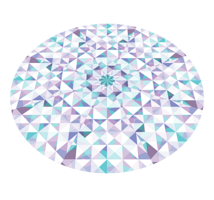 Geometric Kaleidoscope geometric vinyl rug - TenStickers