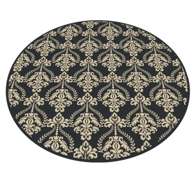 Damask seamless pattern Vinyl rug office - TenStickers