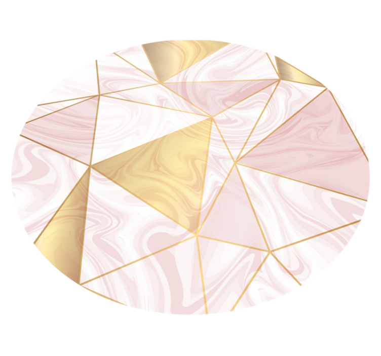 Geometric Marble Composition geometric vinyl rug - TenStickers