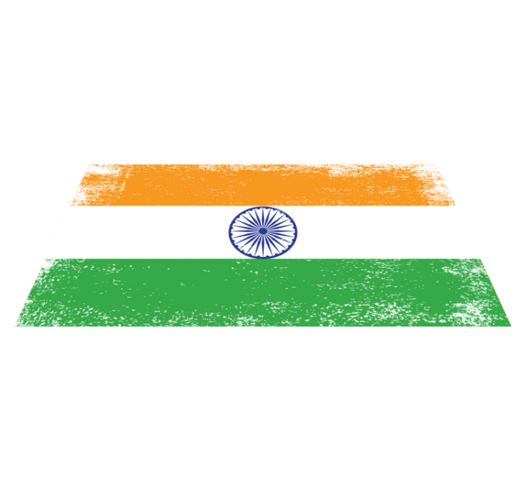 Vintage Indian flag vintage vinyl rug - TenStickers