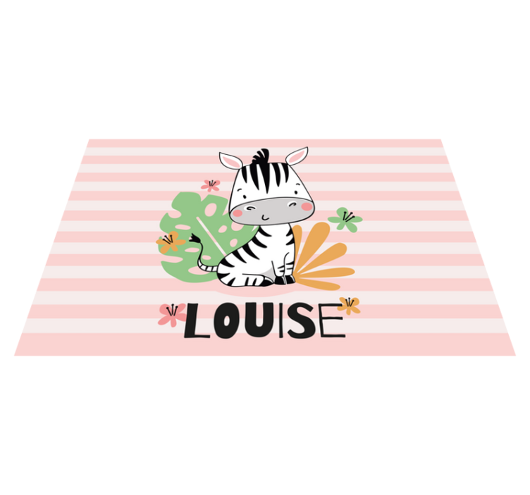 Customizable Zebra custom vinyl rug - TenStickers