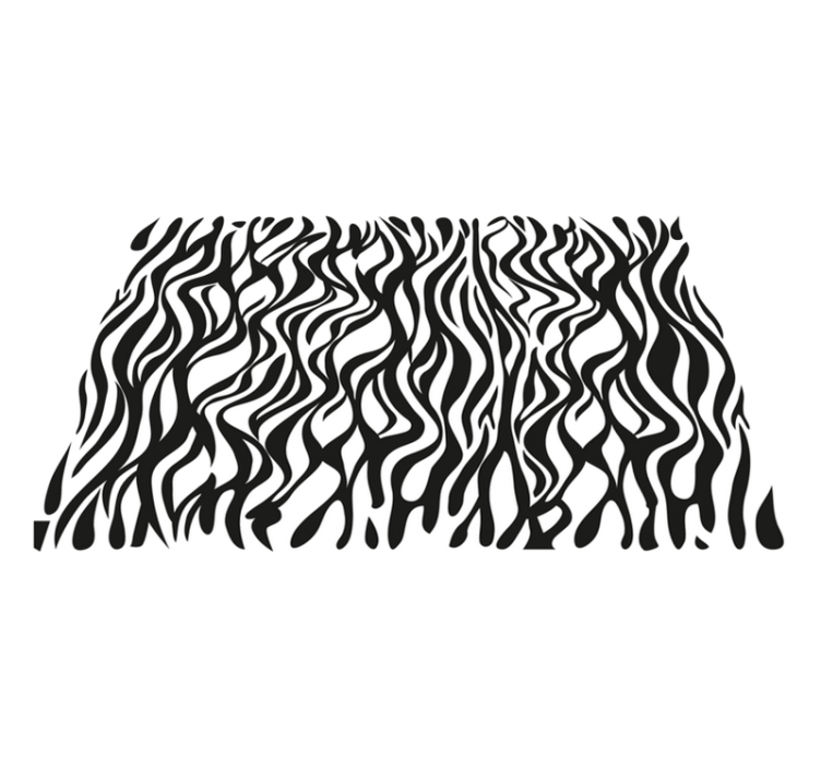Zebra-Inspired Pattern animal print vinyl rug - TenStickers
