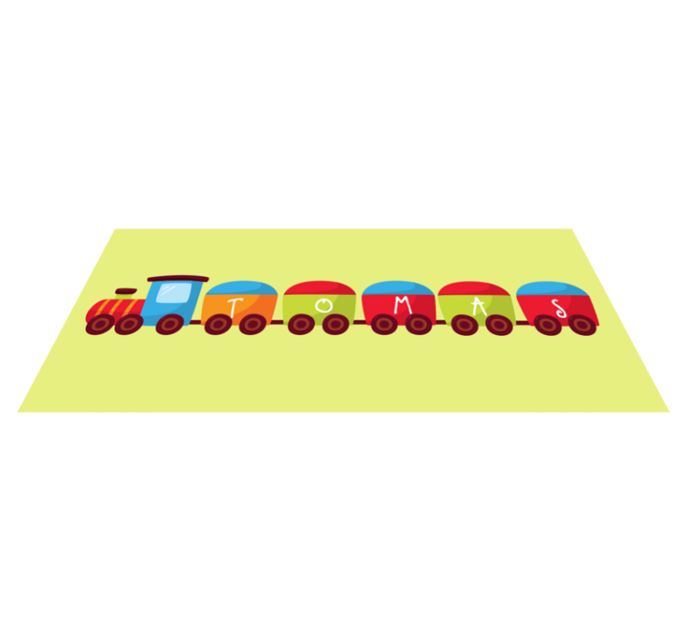 Personalized Train custom vinyl rug - TenStickers
