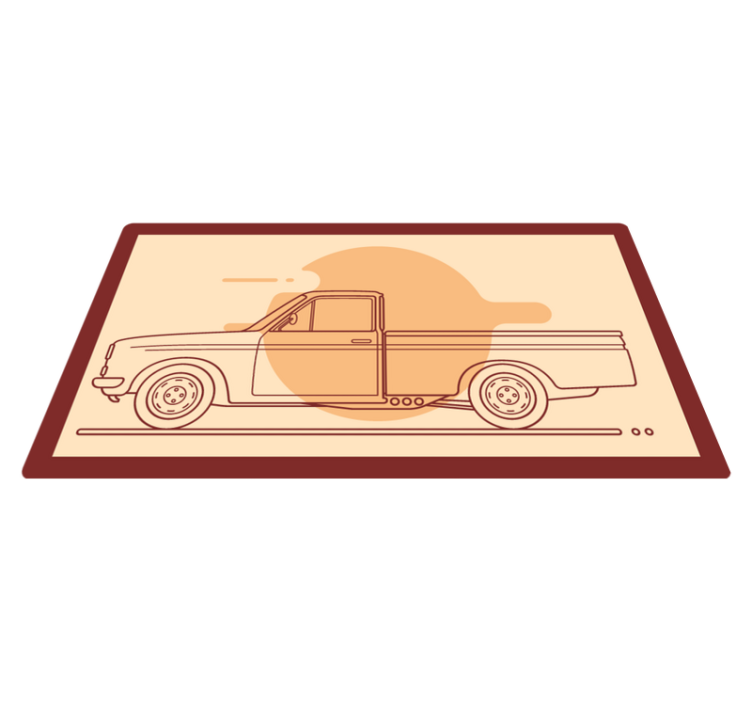 Toy Vehicle Illustration kids vinyl rug - TenStickers