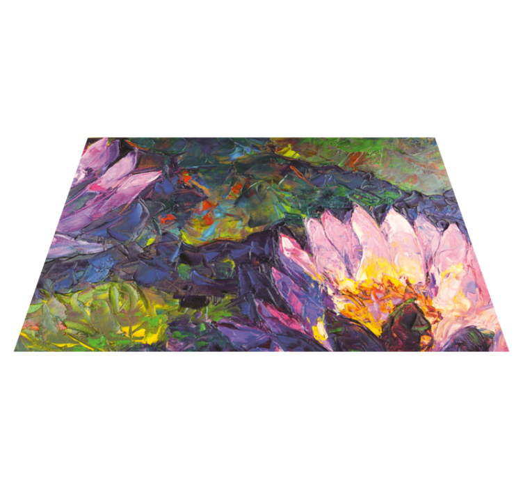Impressionistic Florals floral vinyl rug - TenStickers