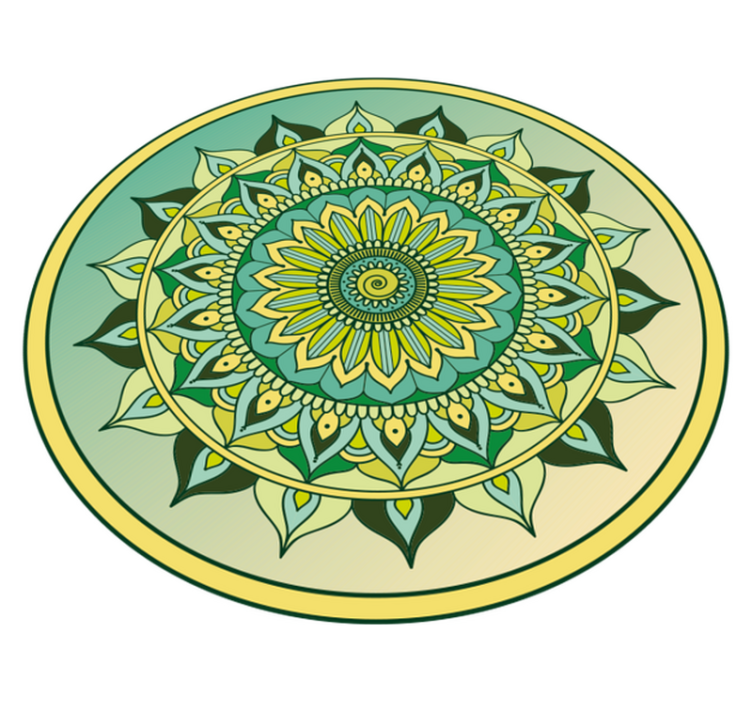 Mandala vinyl rug in colorful mandala design - TenStickers