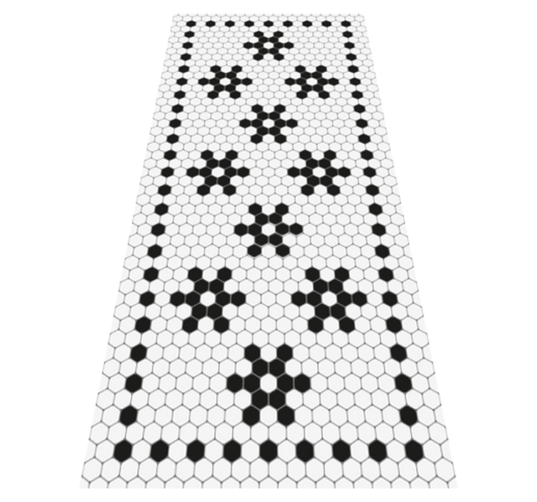 Mosaic Hexagons tile vinyl rug - TenStickers