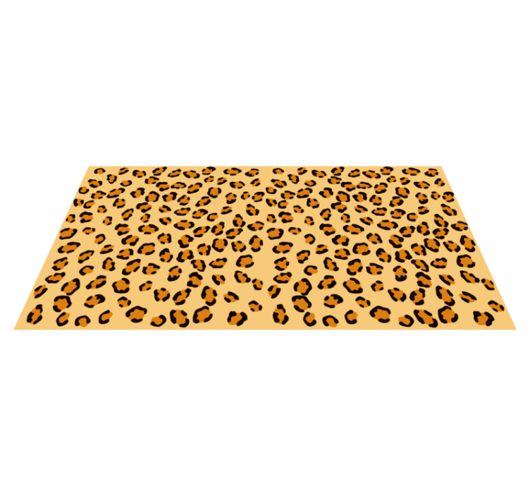 Cheetah print animal print vinyl rug - TenStickers