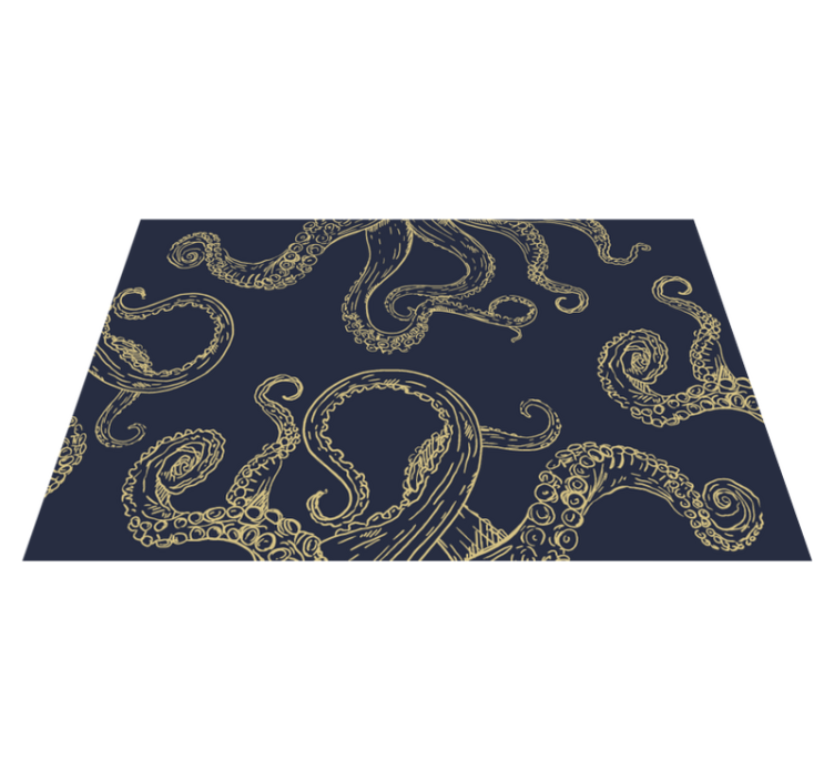 Octopus Elegance animal vinyl rug - TenStickers