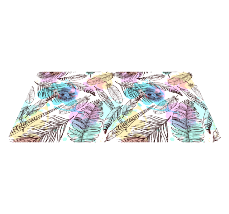 Bird feathers animal print vinyl rug - TenStickers