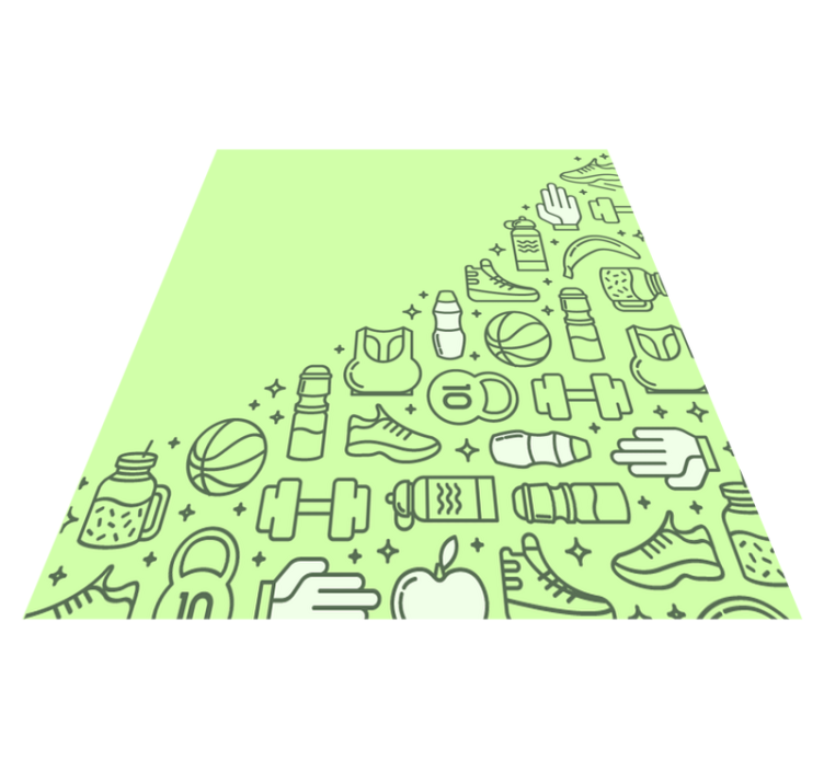 Fitness Paraphernalia kids vinyl rug - TenStickers