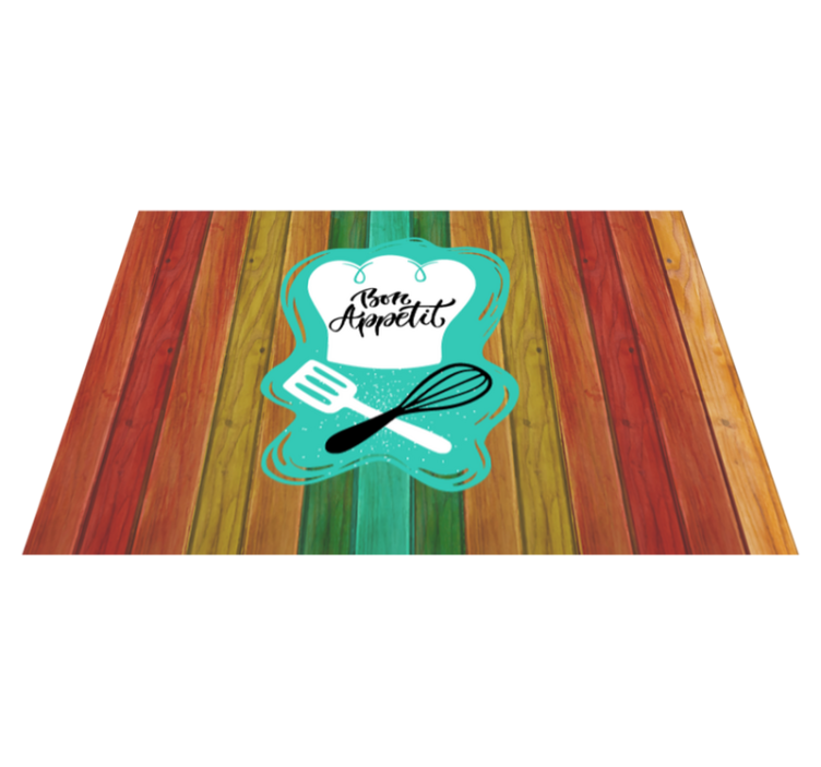 Bon Appetit Emblem custom rug - TenStickers