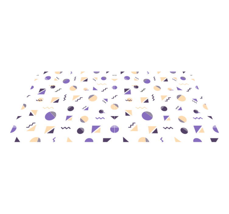 Geometric Shapes Pattern geometric vinyl rug - TenStickers