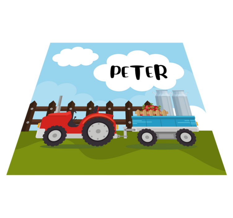 Customizable Farm custom vinyl rug - TenStickers