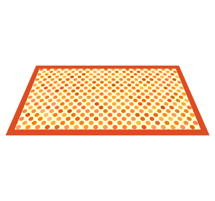 Polka Dotted Arrays striped vinyl rug - TenStickers