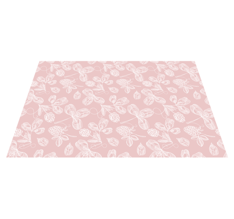 Botanical Sketches floral vinyl rug - TenStickers