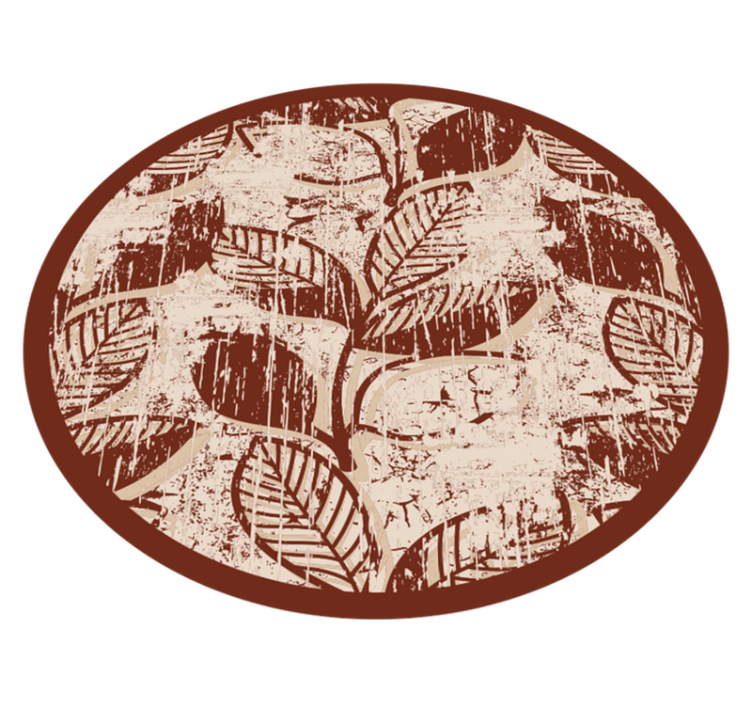 Stylish Leaf Patterns nature vinyl rug - TenStickers