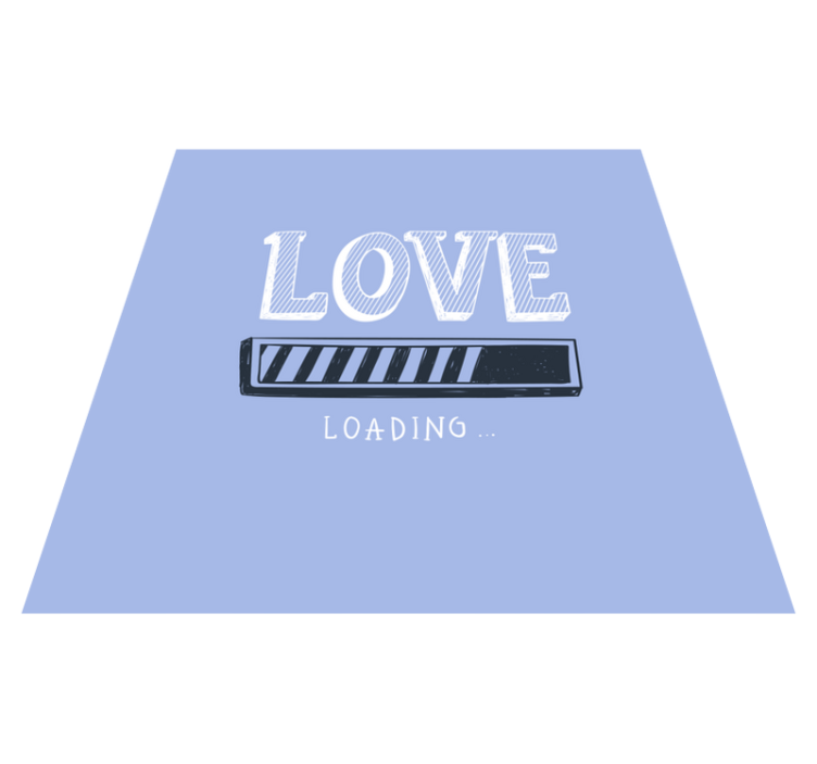Loading text love custom rug - TenStickers