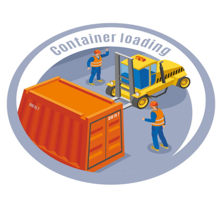 Loading container custom rug - TenStickers