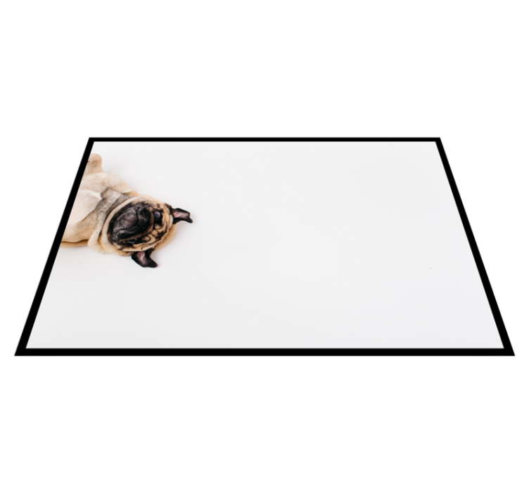 Realistic Pug cute animal rug - TenStickers