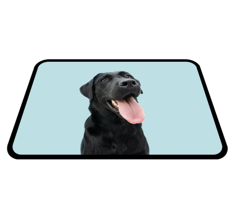 Black labrador dog animal vinyl rug - TenStickers