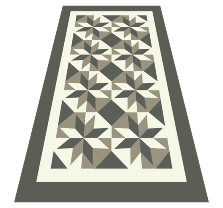Star pattern motif kitchen vinyl rug - TenStickers