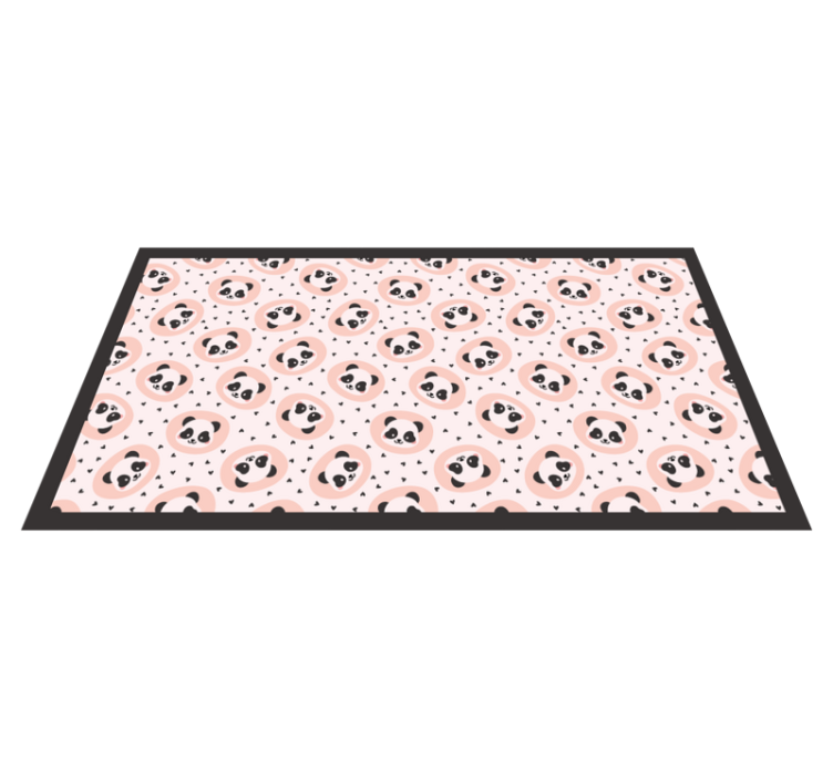 Panda face animal vinyl rug - TenStickers