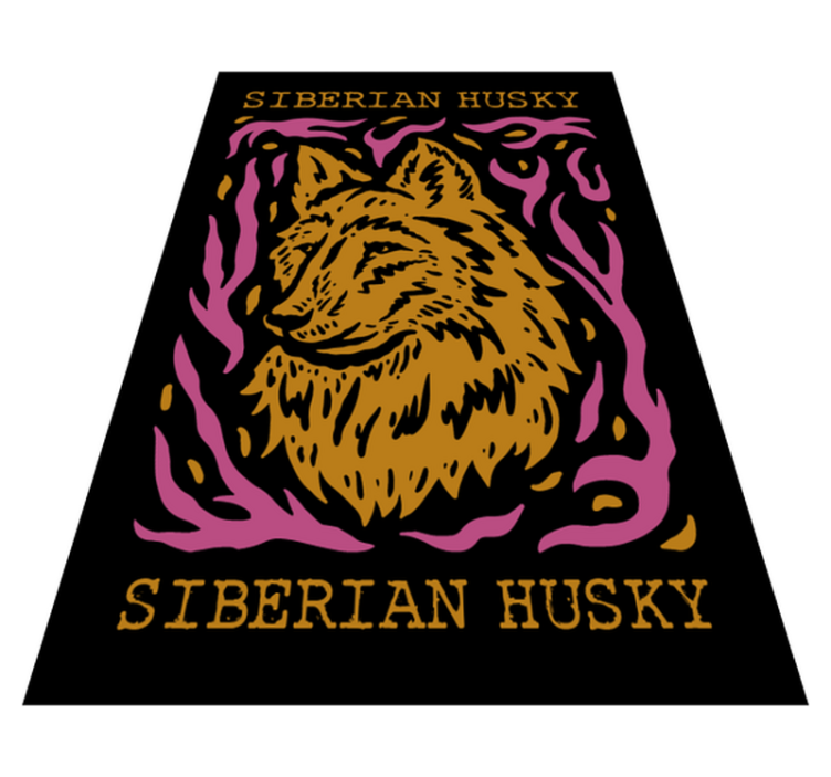 Siberian Husky portrait animal vinyl rug - TenStickers