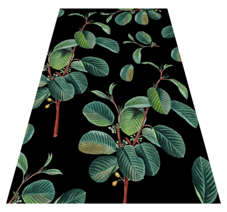 Green branches nature vinyl rug - TenStickers