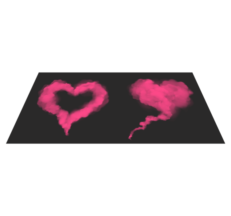 Pink heart haze bedroom vinyl rug - TenStickers
