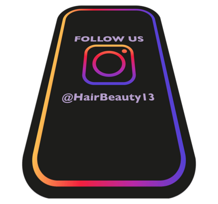 Tag Us Instagram personalised mat - TenStickers