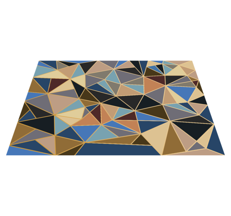 Triangle Motif geometric vinyl rug - TenStickers