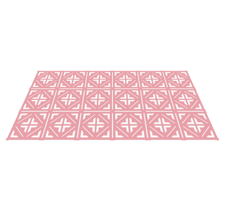 Pink tiles pattern tile carpet - TenStickers