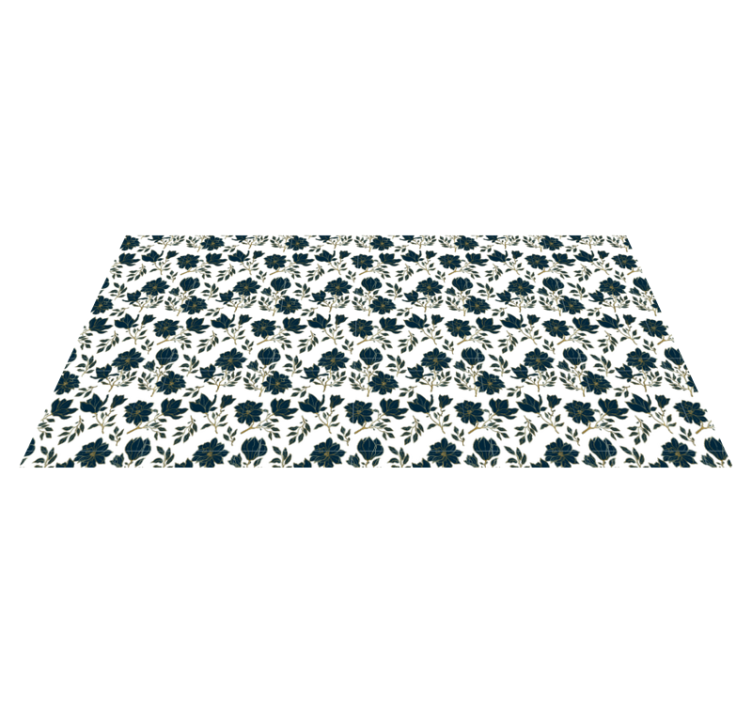 Floral beauty design floral vinyl rug - TenStickers