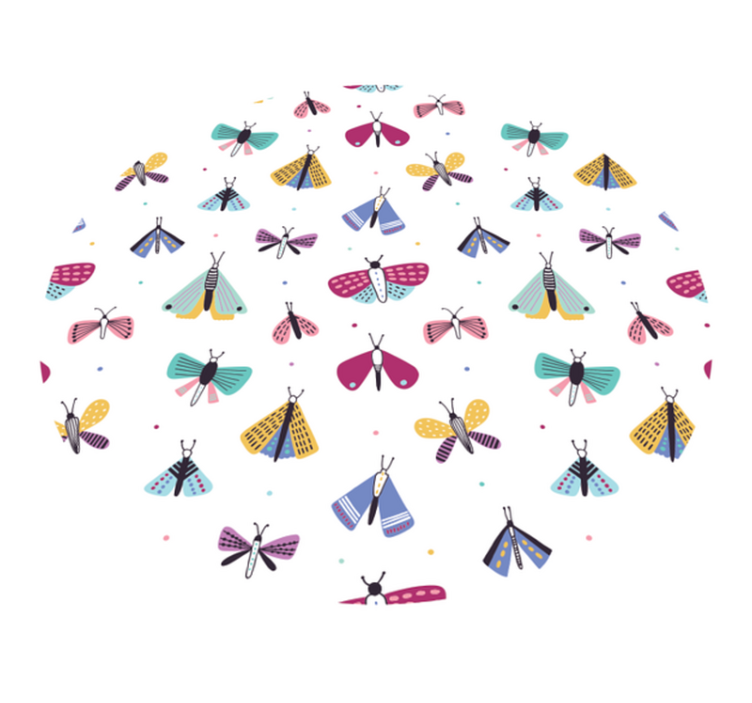 Colorful Insect Collection nursery vinyl rug - TenStickers