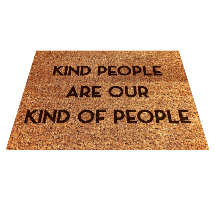 Welcome mat kind people are our people - TenStickers