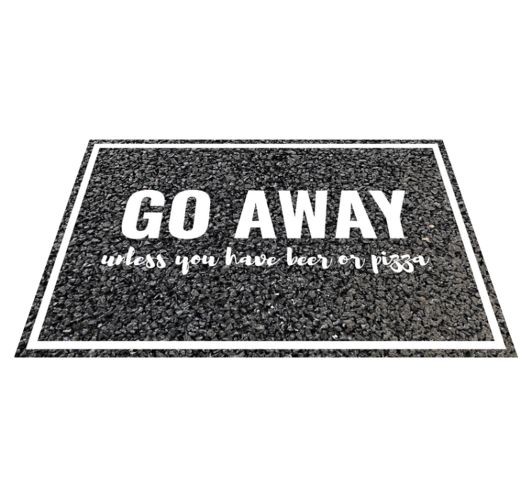 Go away unless entrance hall vinyl rug - TenStickers