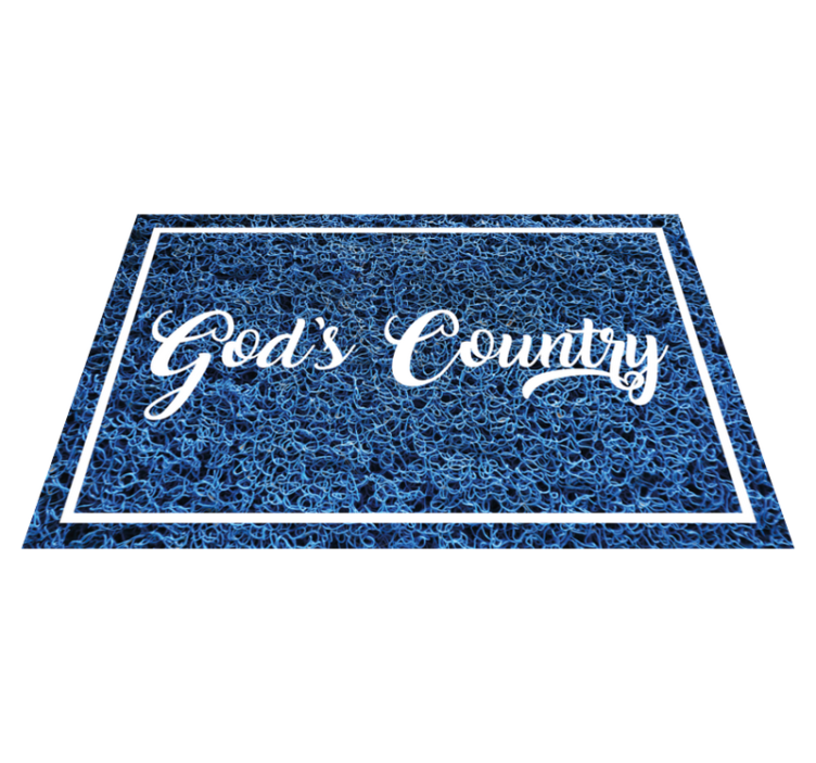 God's Country Phrase custom rug - TenStickers