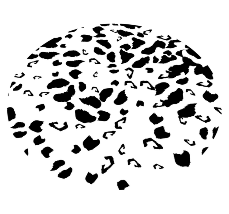 B&W leopard pattern  animal print vinyl rug - TenStickers