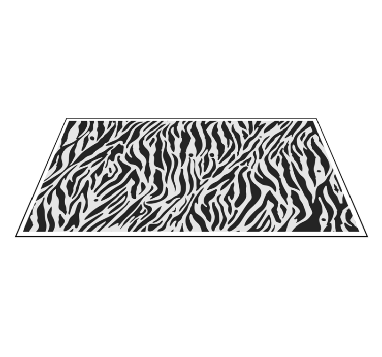 Zebra stripes patterned animal print vinyl rug - TenStickers