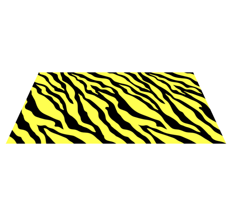 Yellow zebra motif animal print vinyl rug - TenStickers
