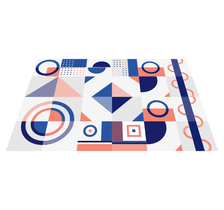 Scandinavian geometric pattern geometric rugs - TenStickers