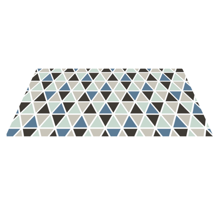 Gray and blue geometric pattern geometric rugs - TenStickers