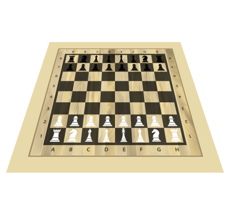 Chess board and pieces game mat - TenStickers