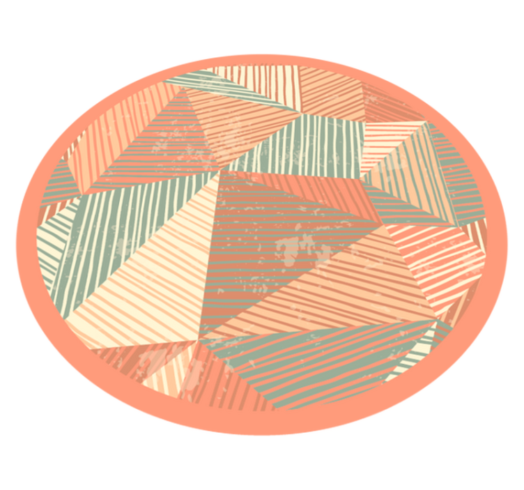 Triangles colour play geometric vinyl rug - TenStickers