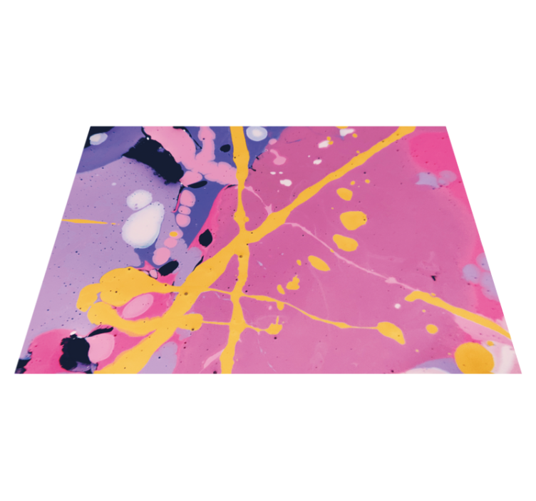 Colorful Abstract Splashes textured vinyl rug - TenStickers